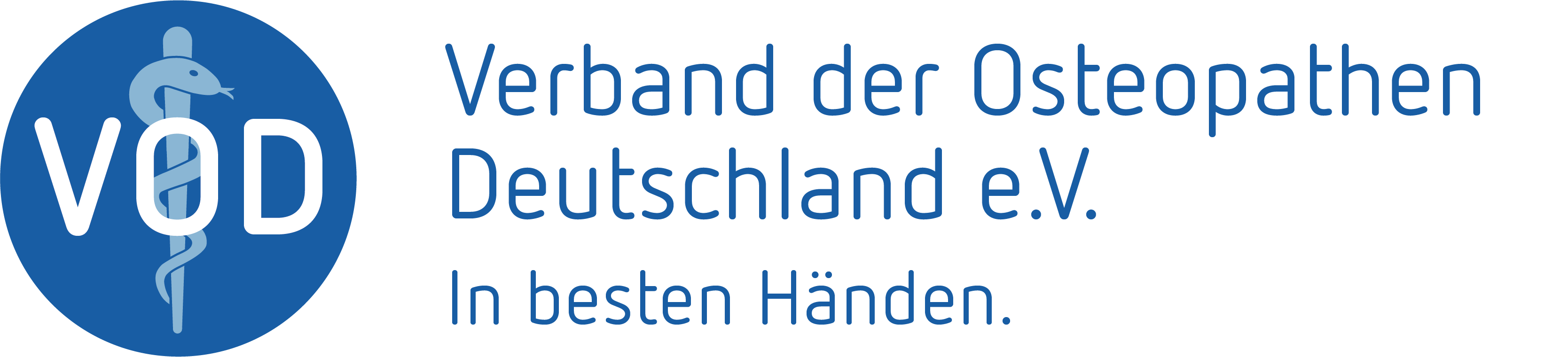 Logo des Verbandes der Osteopathen Deutschland e.V. In besten Händen.